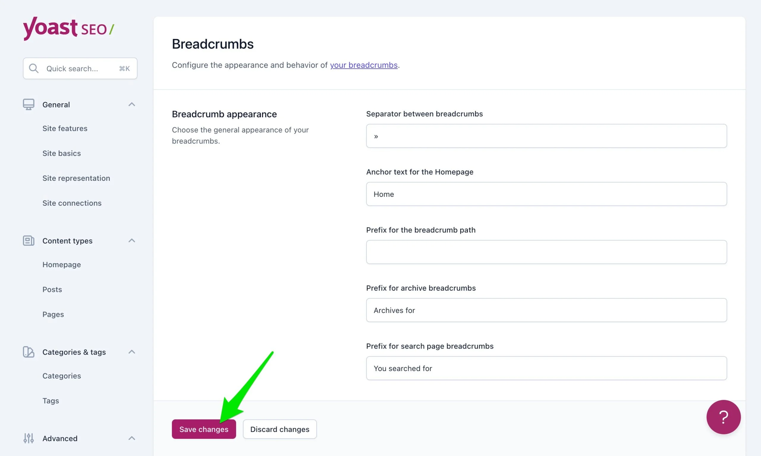 Yoast seo screenshot